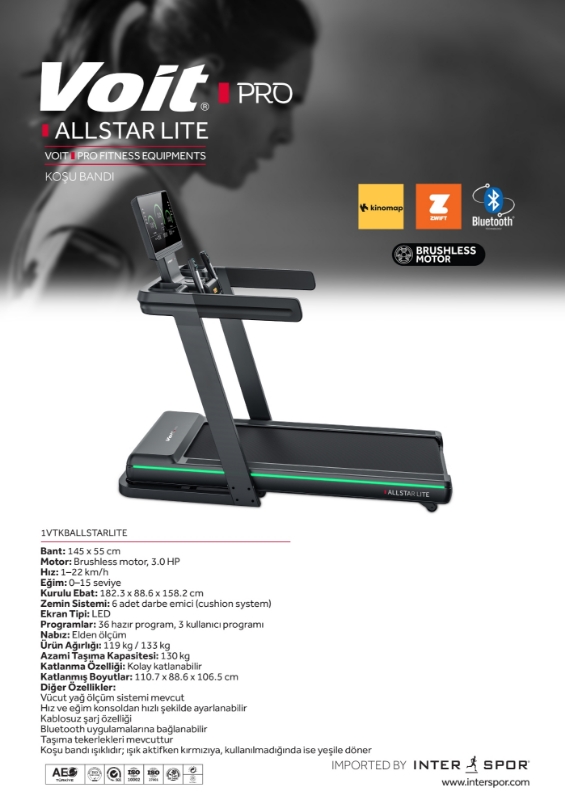 Resim VOİT - PRO ALL STAR LİTE KOŞU BANDI