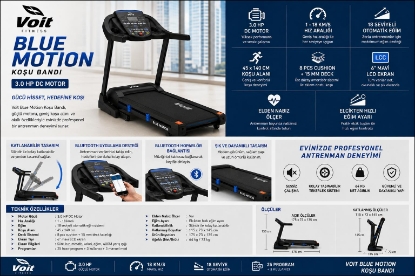 Picture of Voit Blue Motion New 3.0 HP Otomatik Eğimli Katlanabilir Koşu Bandı